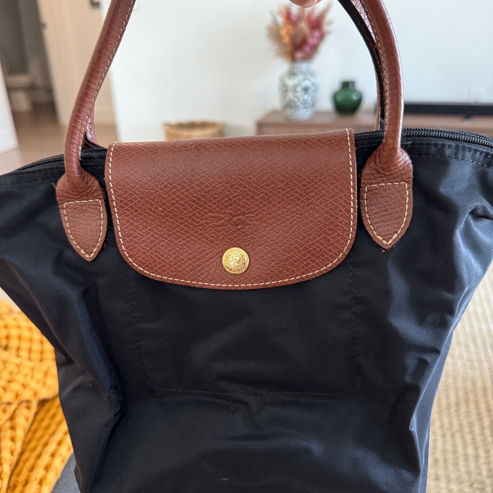 Longchamp Black and Brown mini bag